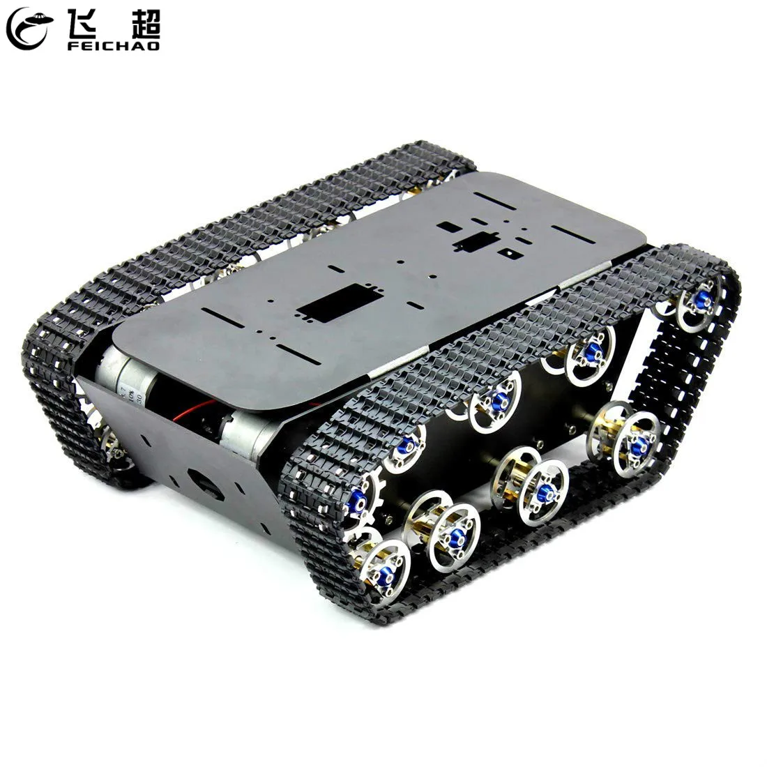 

Smart Car Tank Robot Chassis Kit Aluminum Alloy Big Platform with Motors For DIY RC Robot Car Toys For Kids