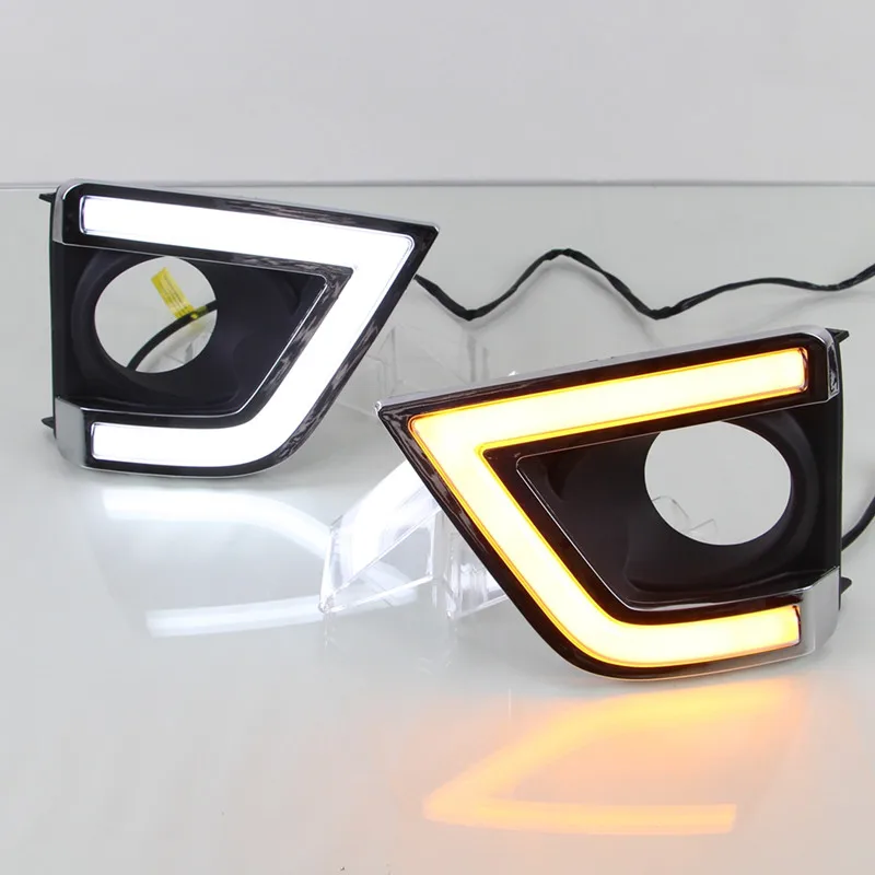 For Toyota Corolla 2014 2015 2016 LED DRL Daytime Running Light Daylight Waterproof White And Yellow Signal lamp For Toyota Corolla 2014 2015 2016 LED DRL Daytime Running Light Daylight Waterproof White And Yellow Signal lamp