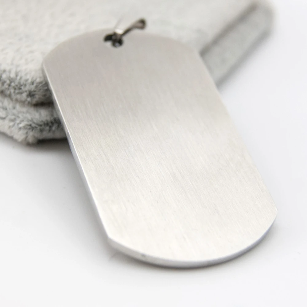 US High Quality Army Stainless Steel Military Blank Dog Tags Engraving Blanks
