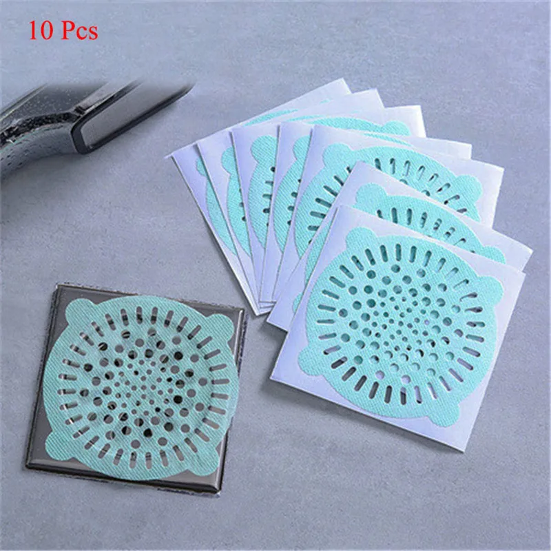

10 Pcs Disposable Hair Catcher Floor Drain Strainer Practical Kitchen Bathroom Sink Strainer stopper Shower Filter Free Shipping