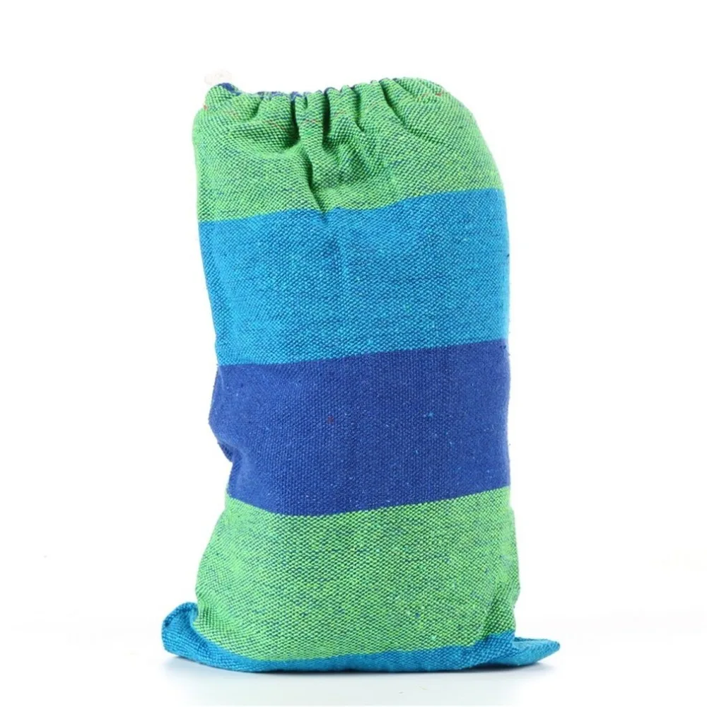 

Portable Nylon Fabric Rope Outdoor Swing Garden Camping Hanging Sleeping Hammock Canvas Bed With Same Color Scheme Sack