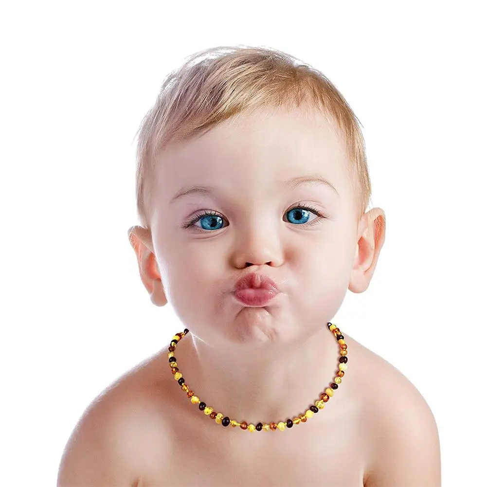 Детские Amber Цепочки и ожерелья прорезывания зубов нерегулярные Amber Цепочки и ожерелья уменьшить боль