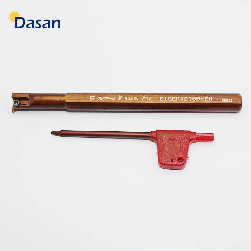 

1pc SIGER1210B EHA Holder Slot Small Hole Spring Steel Internal Slotting Arbor with Wrench Lathe Turning Tool