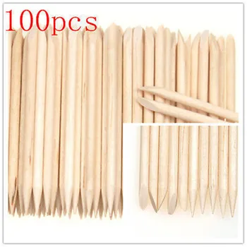 

100pcs Nail Art Orange Wood Stick Toiletry Sets Cuticle Tools for Manicures Nail Art Care Salon Manicure Makeup Tool