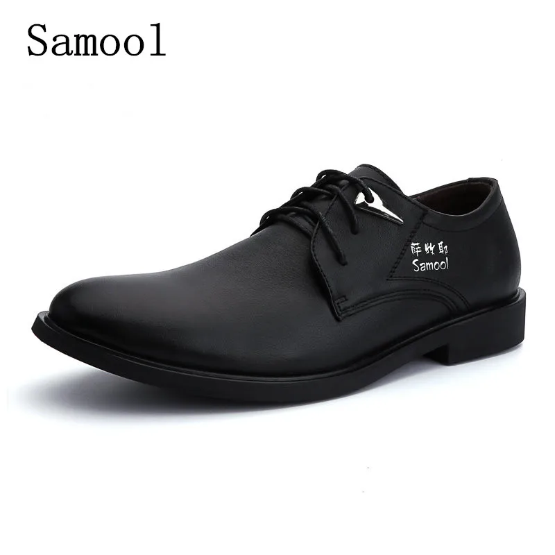 

Men Dress Shoes Genuine Leather 2017 Business Fashion Men's Oxford Shoes Leather Shoes Lace-up Big Size 37-47 Free shipping