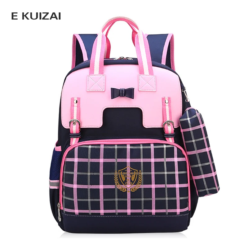 

2018 Fashion School Bags For Girls Waterproof Breathable Backpack Mochila Infantil School Bag Pink Rucksack Rose Red Handle Bag