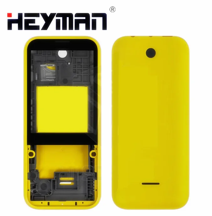 Корпус для Nokia 225 Dual Sim RM-1011 N225 средняя передняя рамка Передняя средняя пластина Задняя крышка батареи - Цвет: Цвет: желтый