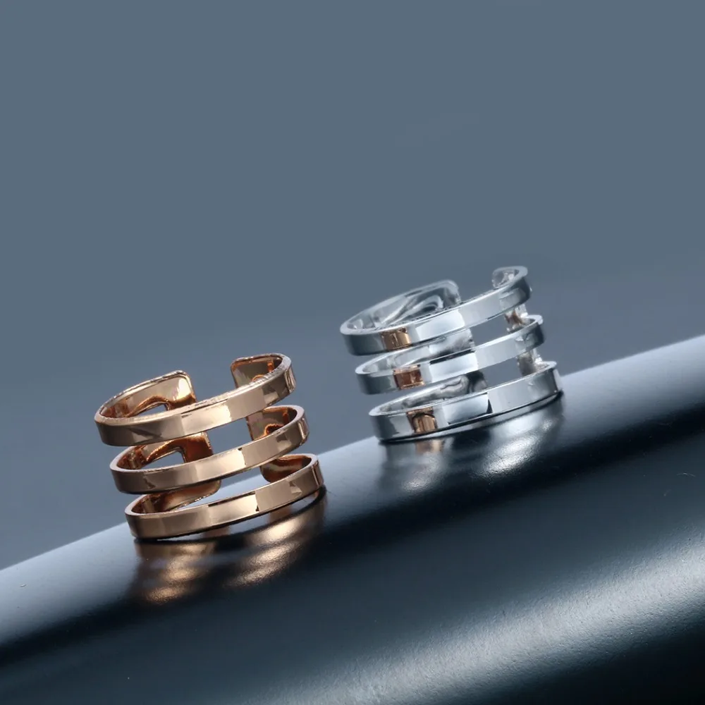 Fashion Rings For Women Three Lines Trendy Personalized Wedding Ring Women Party Jewelry Wholesale