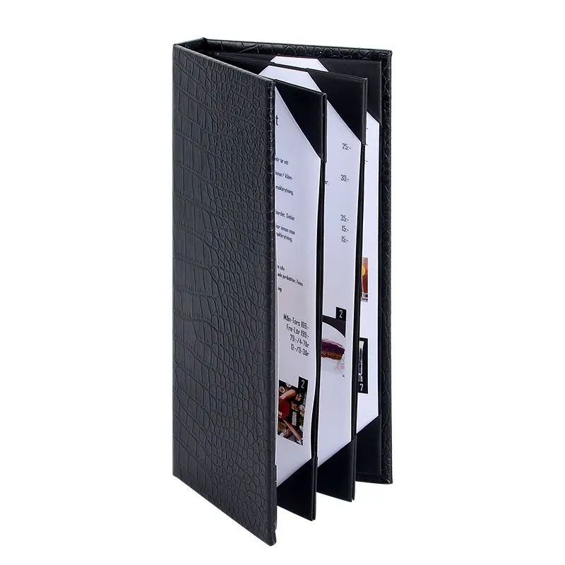 ONLVAN Classic Alligator Grain Leather Cocktail High Quality Menu