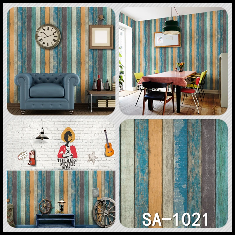 Wohnkultur 3D PVC Holzmaserung Wand Aufkleber Papier Ziegel Stein tapete Rustikalen Wirkung Selbst-adhesive Home Decor Aufkleber zimmer