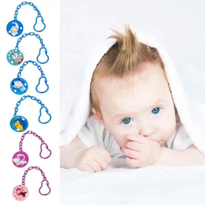 

PP Kids Feeding Accessories Baby Pacifier Chain Cartoon Animal Feeding Safe Soother Teether Clips Convenient Mother Pacifier