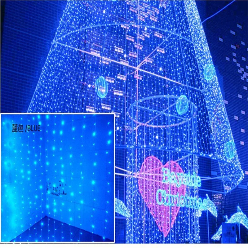 

6*3 m LED curtain lights lighting New Year Christmas garland Decoration fairy wedding party garden Home indoor outdoor luminaria