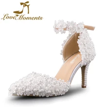 Sandalen High Heels Frauen Pumpt Reizvolle Art Und Spitz schnalle spitze blume hochzeit geburtstag party schuhe