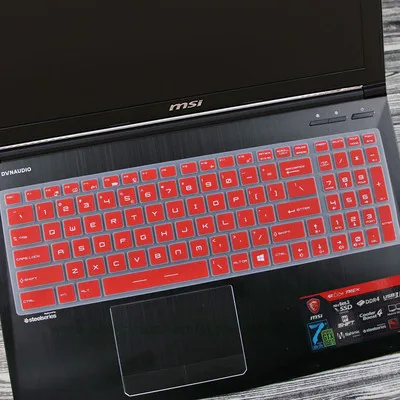 17,3 15,6 ноутбук Клавиатура Защитная крышка для MSI GL62M GF62 GP63 gp62m GT63 GT63VR GL63 GF62VR GS72VR PL62 PL60 GV62 - Цвет: Red