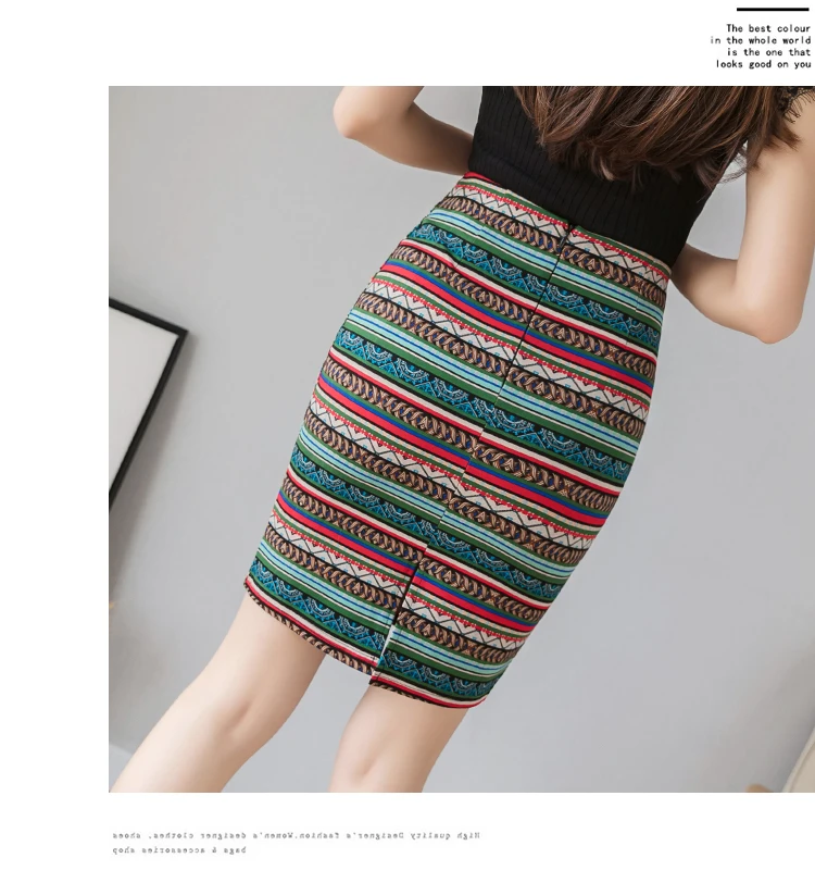 Женская модная юбка лето элегантная сексуальная юбка с высокой талией с разрезом сзади винтажная офисная официальная юбка-карандаш с принтом плюс размер