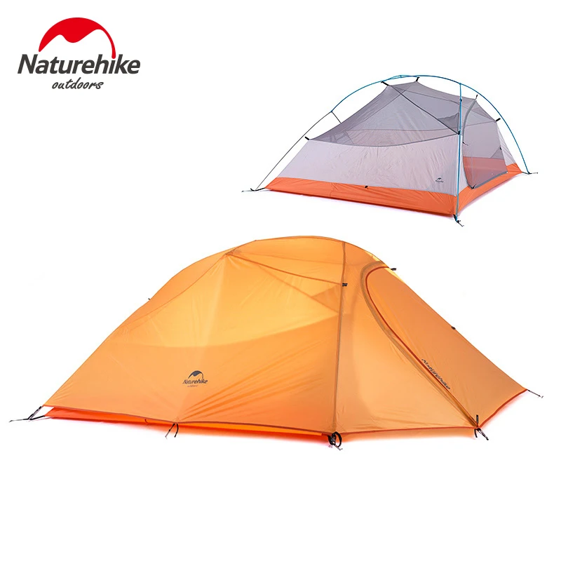 Naturehike 210 T/20D силиконовая ткань сверхлегкие палатки для кемпинга 3 человек 4 сезона