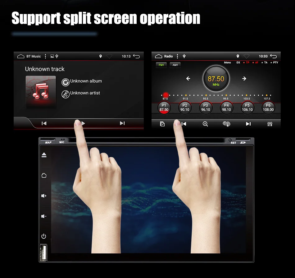 Clearance Eunavi Octa Core 2 din android 9.0 car dvd multimedia player universal 2din GPS Navi audio stereo radio headunit IPS Screen wifi 18