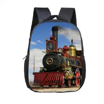 

12 Inch Steam Locomotive / Train Toddler Backpack Children School Bags Boys Girls Kindergarten Bag Kids School Backpacks Gift