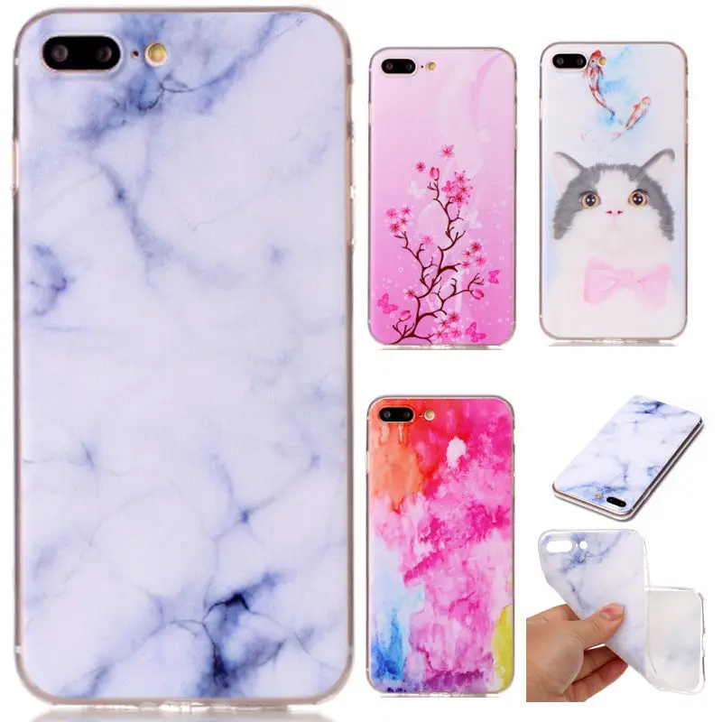 Hot Sale Case For Apple iPhone 7 Plus 5.5&quot Soft Silicone Transparent TPU Cartoon Painted Cell Phone |