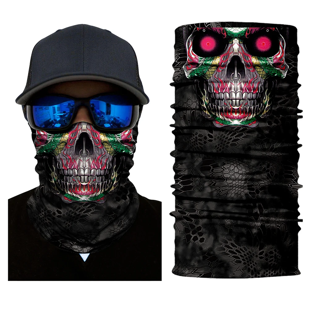 Мотоцикл Балаклава для велоспорта призрак маска череп лицо дюраг щит Байкерский шарф шейный чехол - Цвет: 1-13