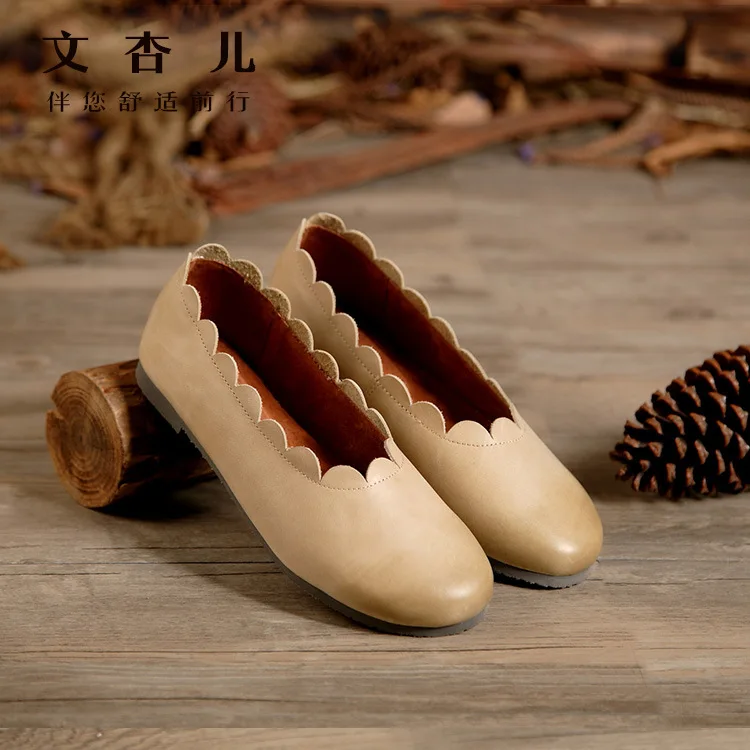 ; Новинка года; Лидер продаж; обувь ручной работы из натуральной кожи; художественная обувь в стиле ретро с закрытым носком; японский Сен; 3 цвета