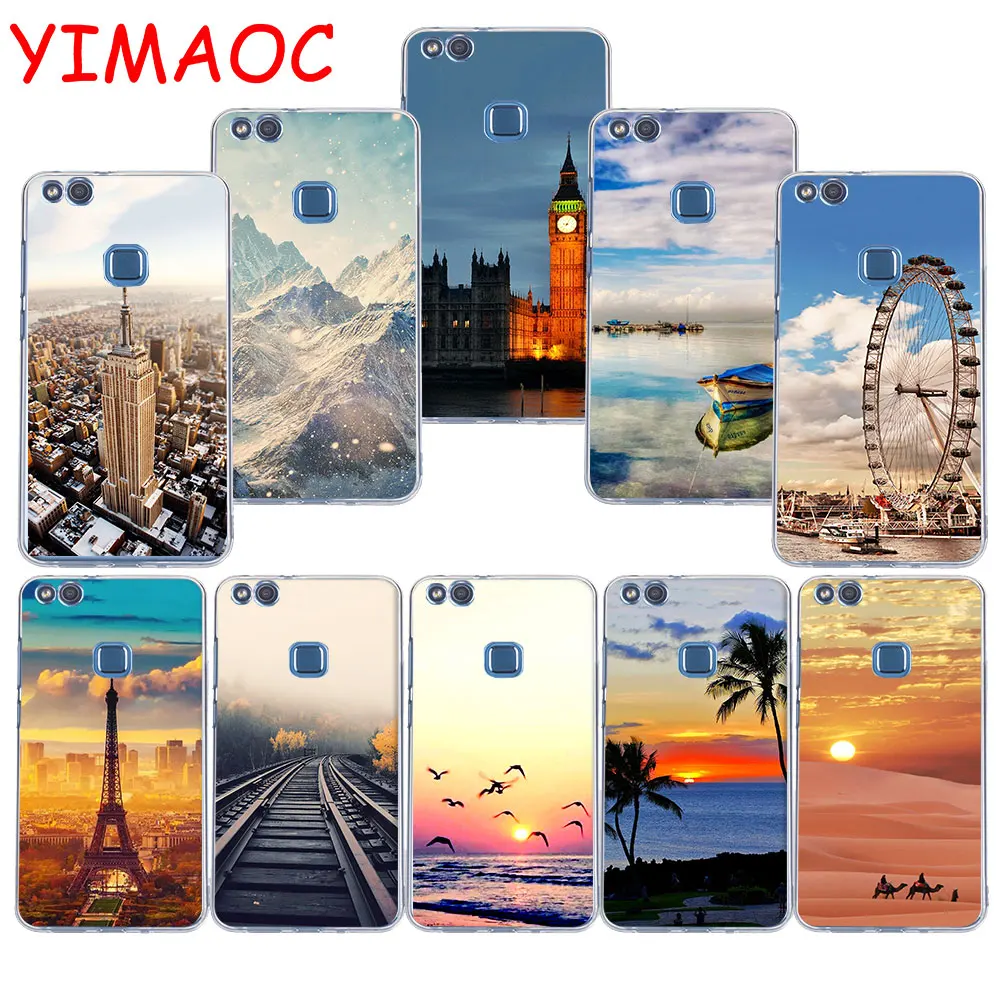 

YIMAOC 171z fashion Mountain Landscape Soft TPU Case for Huawei P20 Pro P10 P9 P8 Lite P Smart Mate 10 lite 20 pro