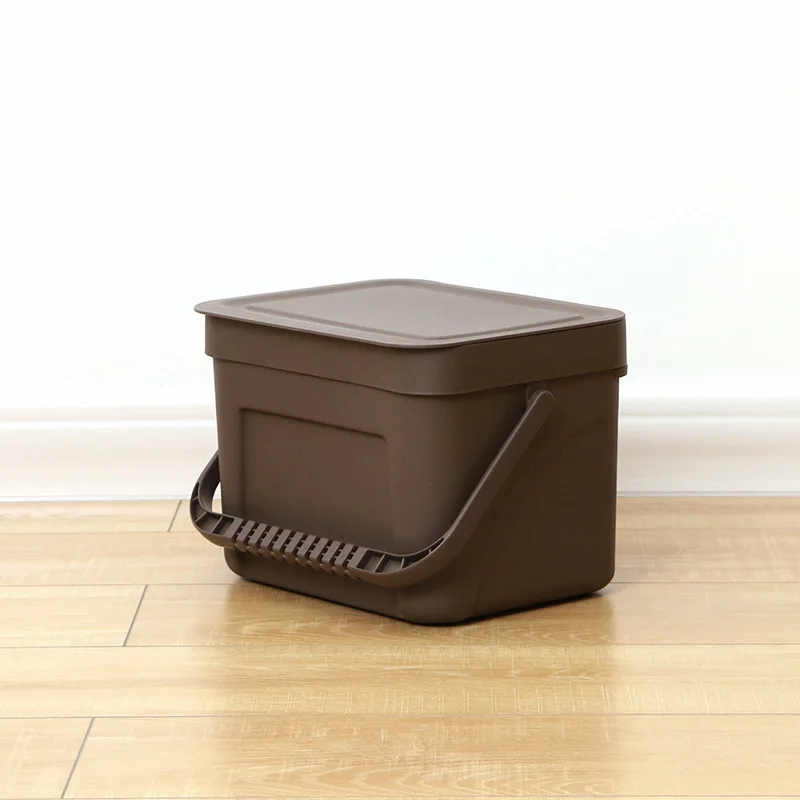 Ящик для мусора, мусорное ведро двойного назначения, ящик для хранения, подвесной настенный ящик для мусора, мусорное ведро для сбора мусора, дропшиппинг - Цвет: brown-S