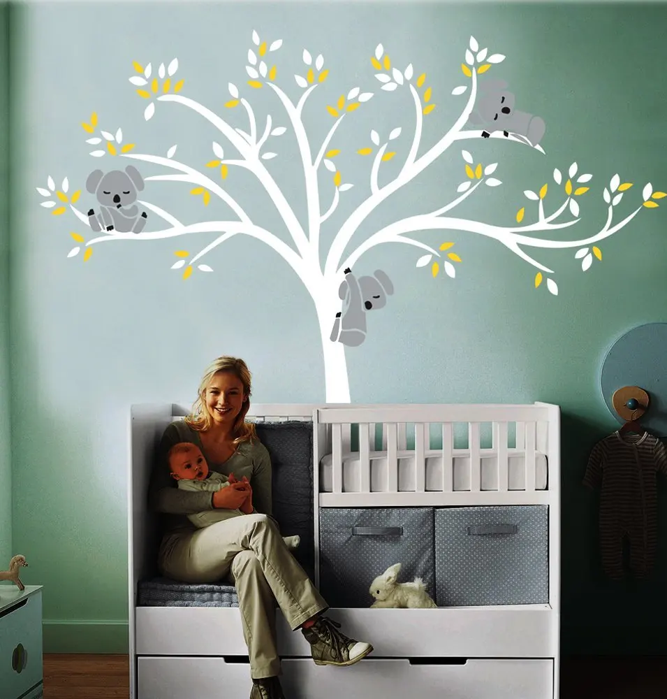 Stickers Muraux Pour Chambre Fille Ou Bebe Deco Murale Arbre Stickers Muraux Arbre Autocollant Decor Pour Chambre Enfant Avec Grand Arbre Oiseau Ecureuil Herisson Ameublement Et Decoration Decoration Murale Mkyra Org