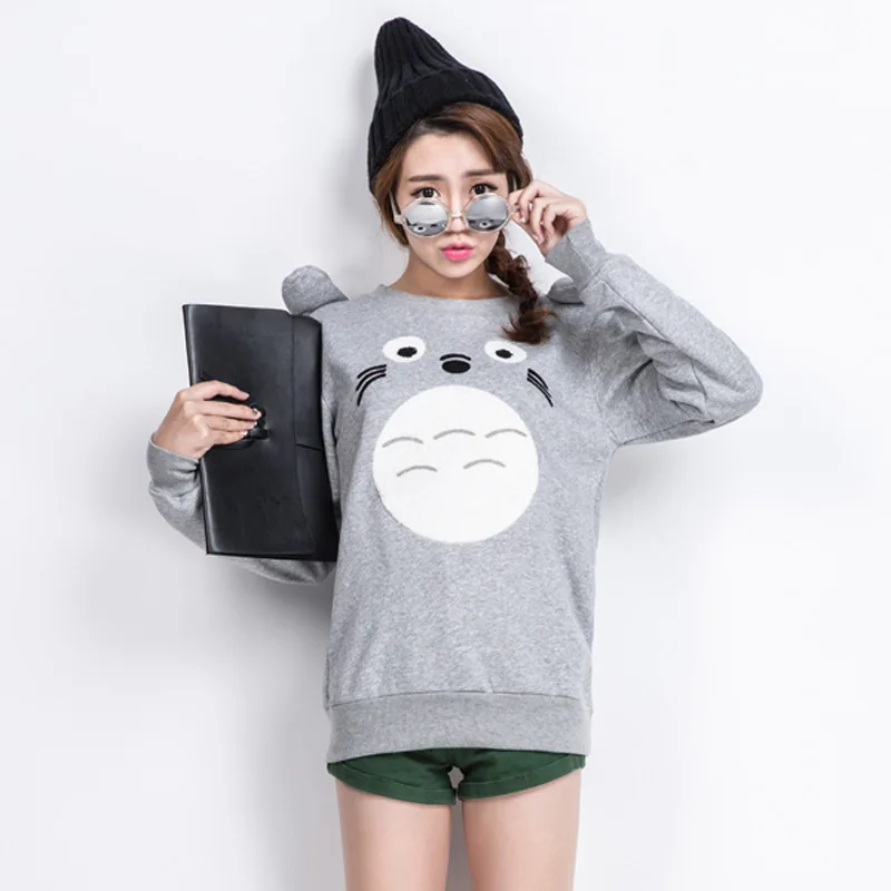 

Casual Women Sweatshirt Totoro Sweatshirt Women Suit Hoodie Spring and Autumn Outside Women Suits Sudaderas