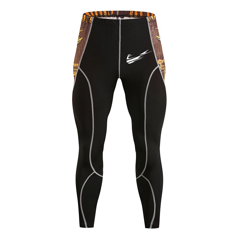 

2019 New Men's Compression Running Jogging Suit Sports Pants GYM Fitness Sports Tight Library Quick-drying Wolf Head