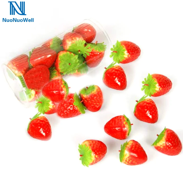 NuoNuoWell 3*2 см искусственная клубника пластик Клубника Фрукты Модель украшения