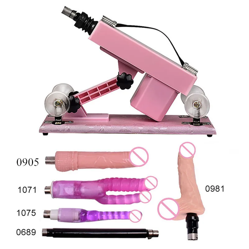 Limited  5in1 Automatic Thrusting Love Machine Sex Massager Pink Machine with Realistic Silicone Dildo Sex F