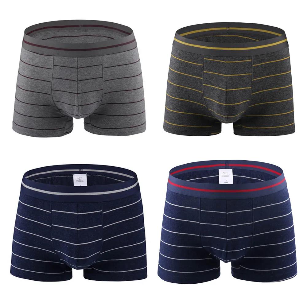 NXY Boy's Waistband Stretch Boxer Western Striped Breathable Underwear