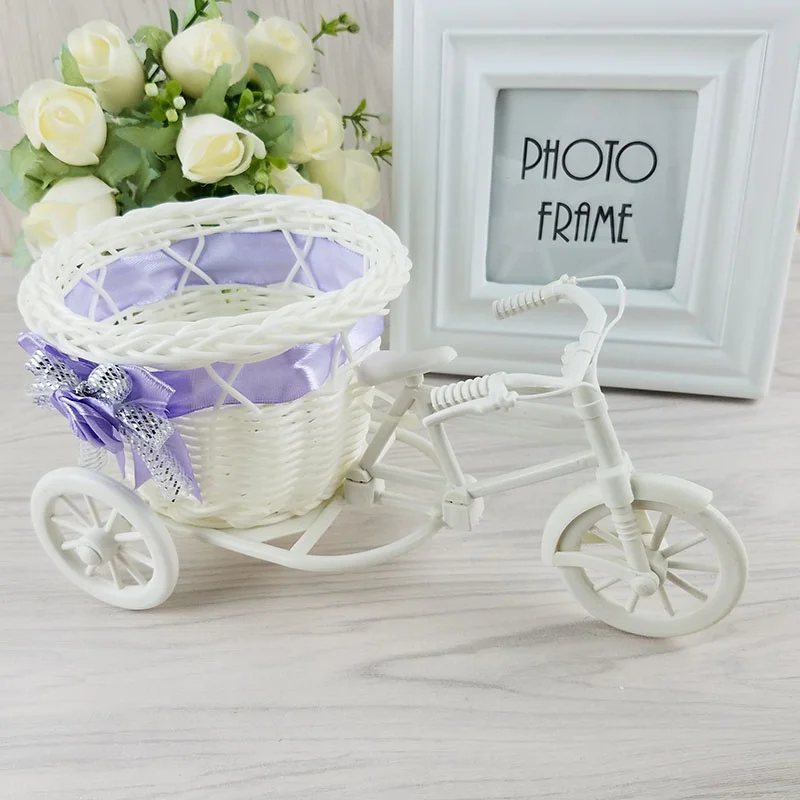 Сад ротанга трехколесный велосипед корзина для велосипеда ваза Свадебная вечеринка офис стол для хранения декоративный цветок для дома Декор Инструменты спальни вазы