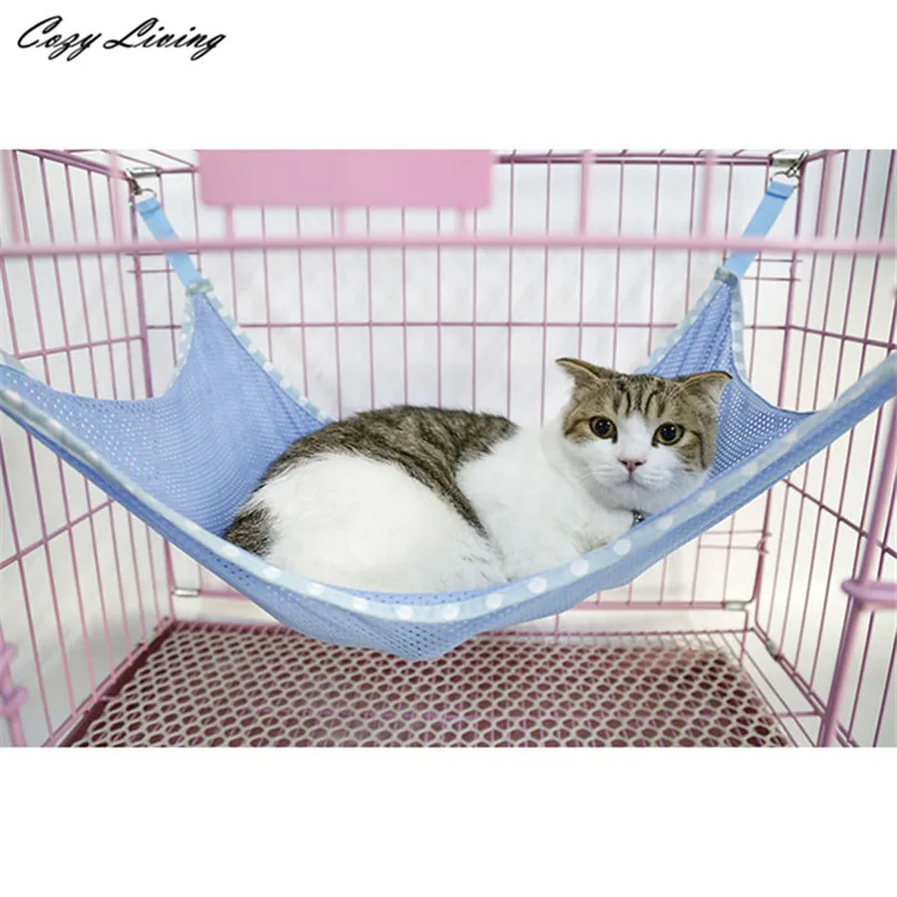 Коврик для кровати для домашних животных для кошек 1 шт. коврик для кроватей для кошек для лета вентиляционная сетчатая ткань клетки для домашних животных гамак под стул D29