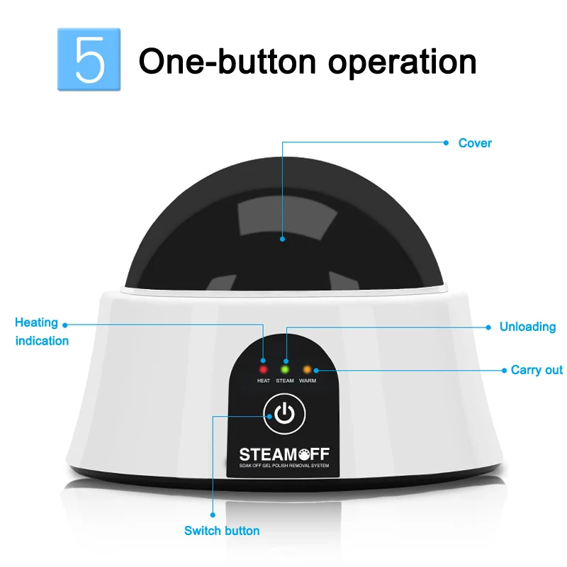 

Dropshipping Steam Not Hurt Hand Nail Remover Machine Portable Electric Nail Steamer Tools SMJ