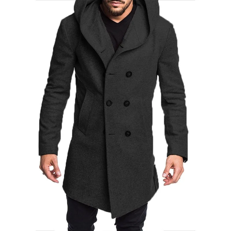 ZOGAA, мужское шерстяное пальто, Осень-зима, мужской длинный плащ, хлопковое повседневное шерстяное мужское пальто, мужские пальто и куртки, S-3XL
