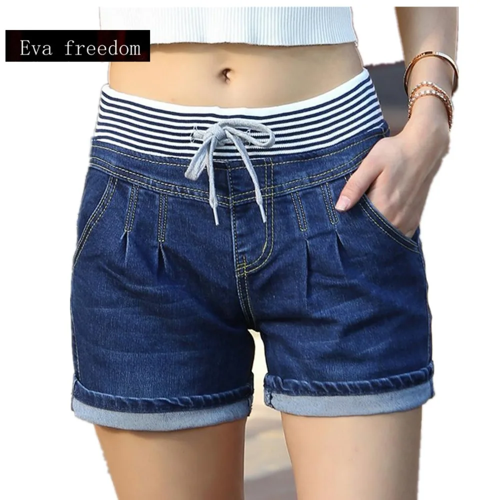 Buy Plus Size was thin short 2017 Casual High Waist Shorts Women High Waisted