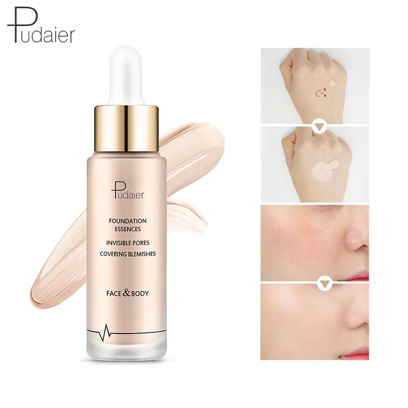 

Pudaier Brand Base Foundation Face Makeup Liquid Matte Nude Make Up Concealer Cream Waterproof Moisturizing Whitening Cosmetics