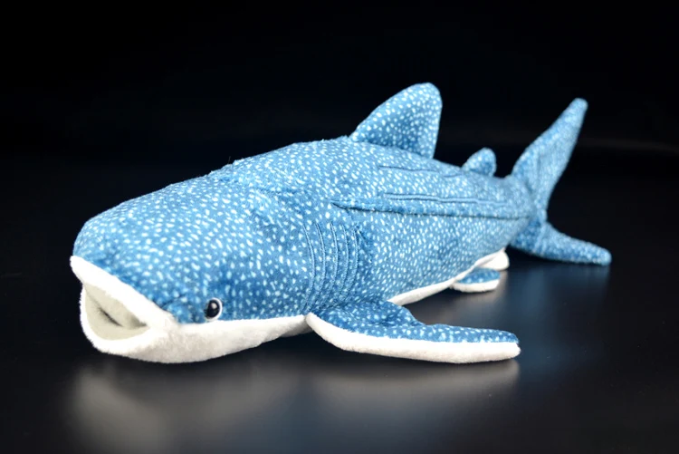 35 см длинная Реалистичная КИТ плюшевая игрушка «Акула» очень мягкая Синяя Акула плюшевая кукла реалистичные морские животные рыба мягкая игрушка для детей - Цвет: Whale Shark