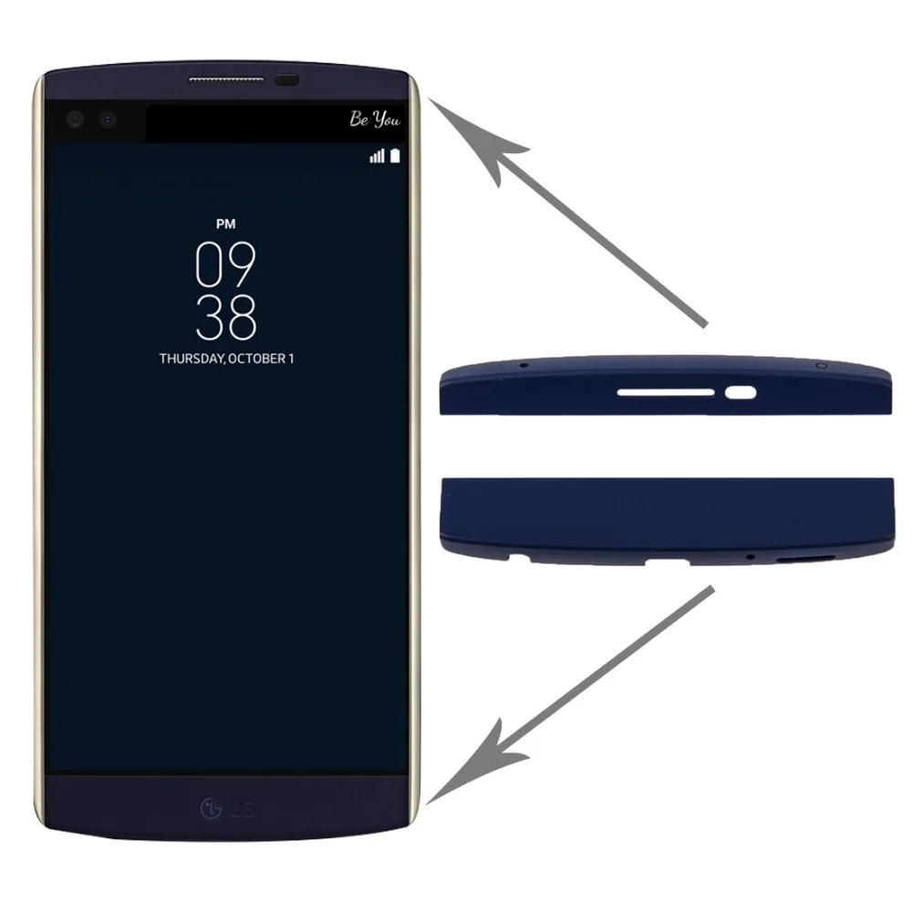Передняя крышка корпуса (верх + низ) с клеем для LG V10 Запасные Запчасти|Корпусы и