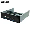En-Labs-Hubs USB 3,0 con 2 puertos USB 4/7, 2,0 puertos USB 3,0, Panel frontal de 5,25 