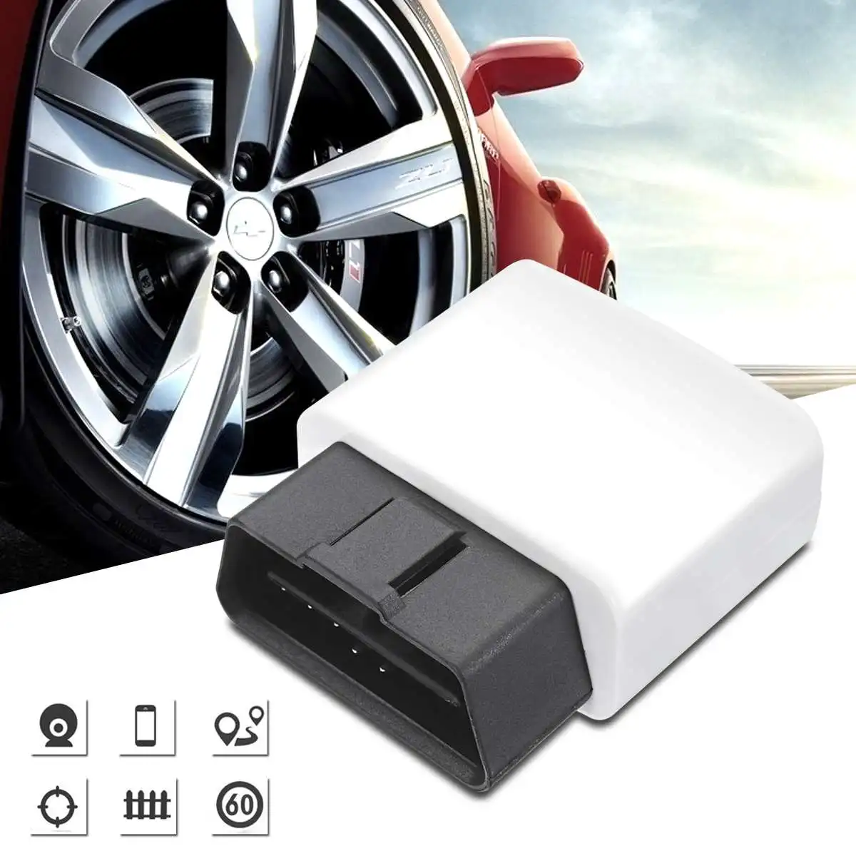 OBDII OBD2 OBD 16 PIN Автомобильный GPS трекер локатор с веб-системой управления автопарком для IOS/Android APP