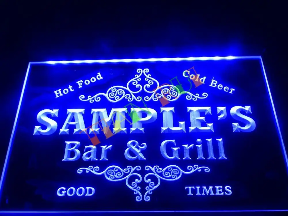 

DZ058- Name Personalized Custom Family Bar & Grill Beer Home Gift Neon Sign hang sign home decor crafts