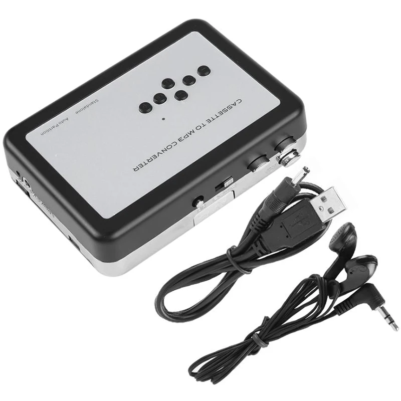 Usb Mp3 Cassette Capture To Mp3 Usb Cassette Capture Tape Without Pc,Usb Cassette Converter Mp3 Cassette To Mp3 - Цвет: Black