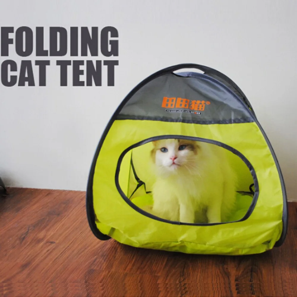 Foldable Cat Tent With Mat Small Dog House Pet Dog Bed Cat Bed Cat House Travling Pet Tent Sleeping Bag Pet Dome Cat ToyTunnel