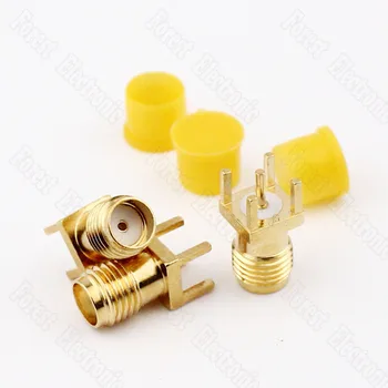 

50pcs/lot SMA-KE 4 Feet Female Connector External Screw Hole Connector PC Panel Gilded