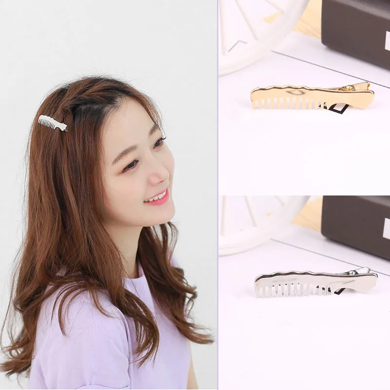 

1Pair Stainless Steel Creative Hair Omb Women Girls Hair Clip Pin Metal Hairband Hairgrip Hair Accessories Styling Tool C39