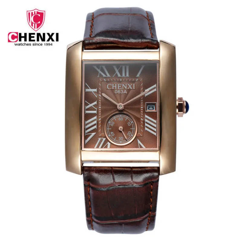 Prix pour CHENXI Mode D'affaires Hommes Montres Top Marque De Luxe En Cuir Véritable Montre À Quartz Hommes Horloge Carré Montre-Bracelet reloj hombre 2017 Prix pour CHENXI Mode D'affaires Hommes Montres Top Marque De Luxe En Cuir Véritable Montre À Quartz Hommes Horloge Carré Montre-Bracelet reloj hombre 2017