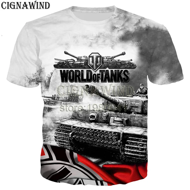 Футболка Мужская/женская с 3D принтом World Of Tanks повседневный стильный топ в стиле